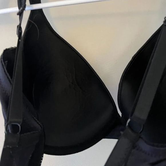 Delta Burke Womens Black Push Up Bra 38DD Lined Underwired Padded - Picture 5 of 8